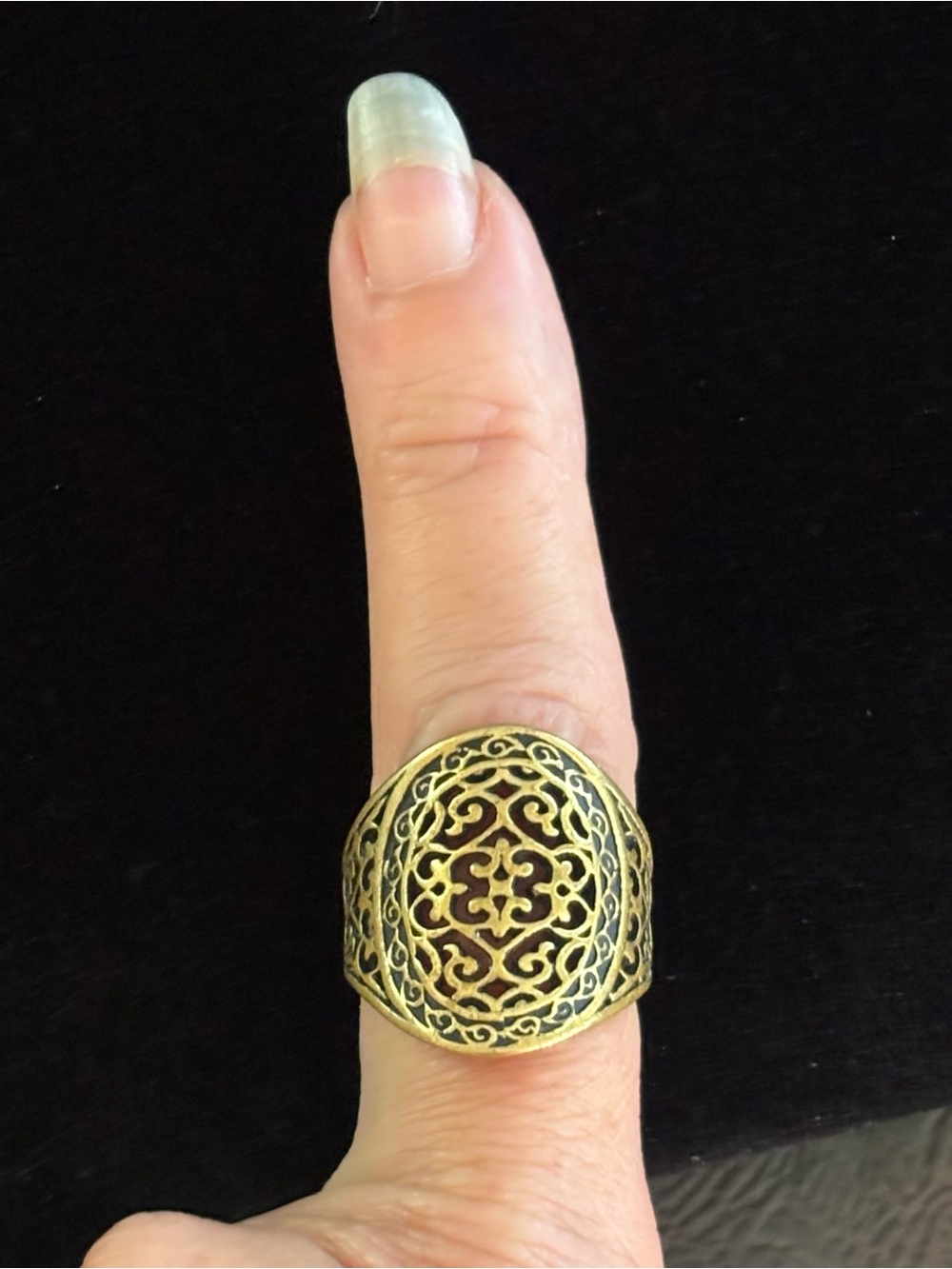Premier Designs Gold Filigree Openwork Ring Size 8